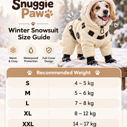 Frostipaw Full-Body Winter Dog Snowsuit
